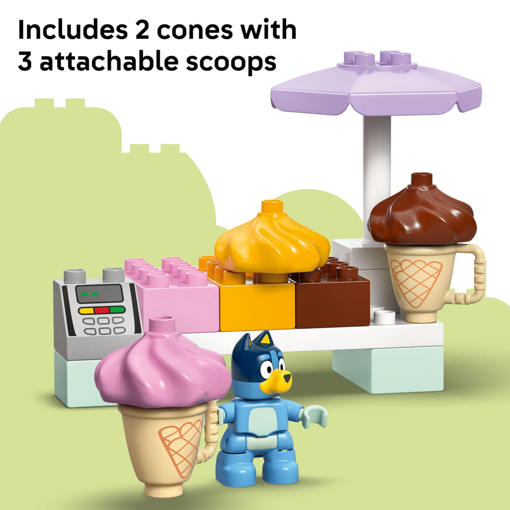 Two cones included for serving scoops in LEGO DUPLO Bluey set