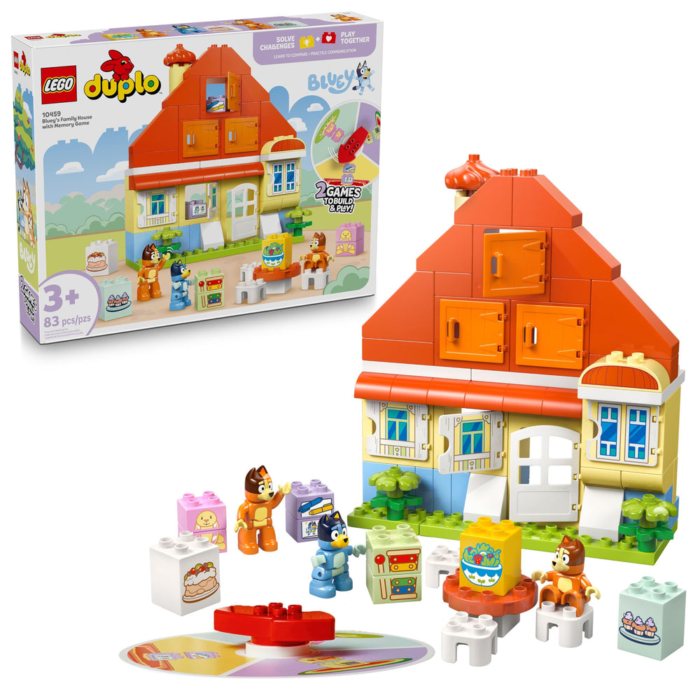 LEGO DUPLO Bluey family house memory game scene supports early memory and imagination.