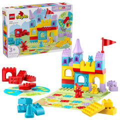 LEGO DUPLO Hopsy's Castle Game board shows a colorful layout that encourages cooperative play.