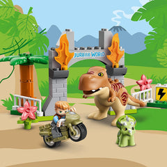 LEGO DUPLO Jurassic World baby Triceratops supports caring play.