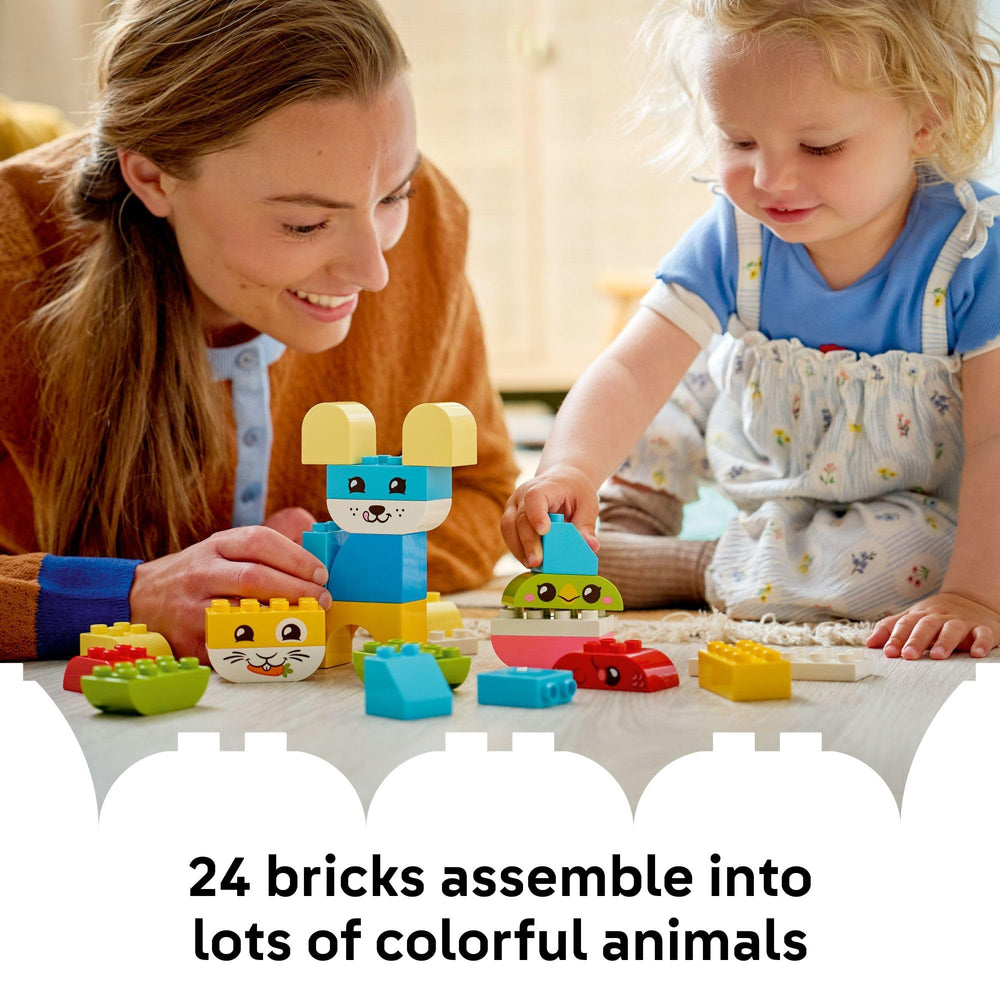 LEGO DUPLO mouse figure supports small hands learning through play with large bricks