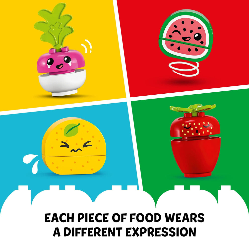 Strawberry piece features a friendly expression to spark storytelling.