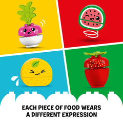 Strawberry piece features a friendly expression to spark storytelling.