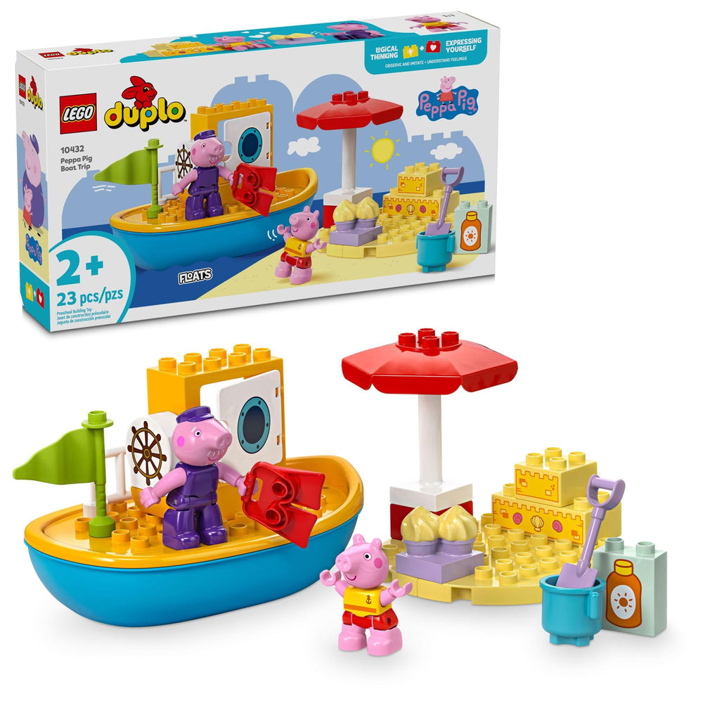 LEGO DUPLO Peppa Pig Boat Trip boat ready for splashy bath adventures and storytelling