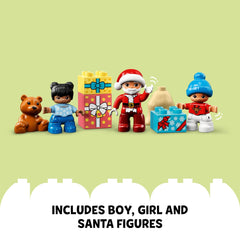 LEGO DUPLO Santa's Gingerbread House presents under the tree spark excitement and sequencing