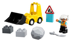 LEGO DUPLO scoop raises and lowers for fine motor skill practice.