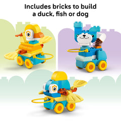LEGO DUPLO Town 3 in 1 Animals on Wheels: wheelbase design enhances balance and movement exploration