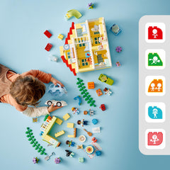 LEGO DUPLO Town 3-in-1 Family House kitchen scene promoting healthy food play