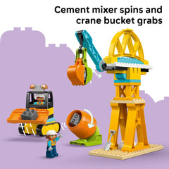 LEGO DUPLO Town crane with movable arm fosters planning and stability.