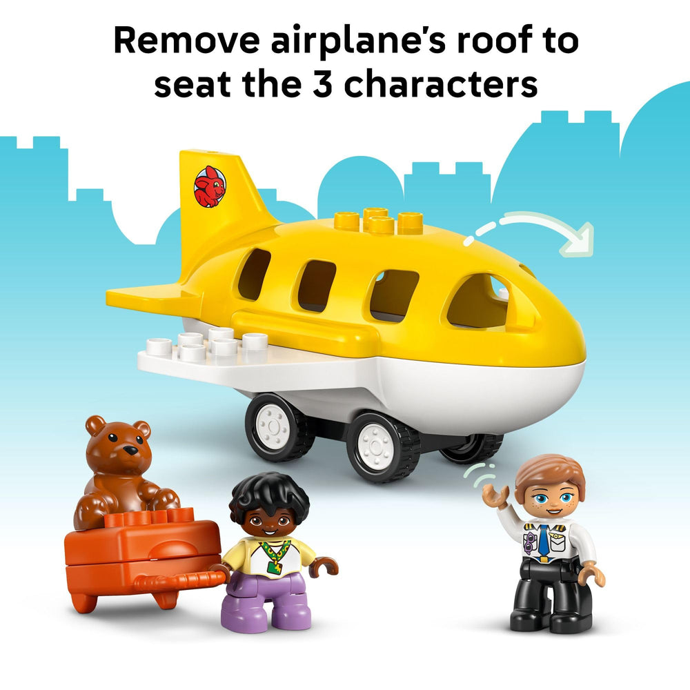 LEGO DUPLO Town emotions wheel aids language and feelings during new experience play.