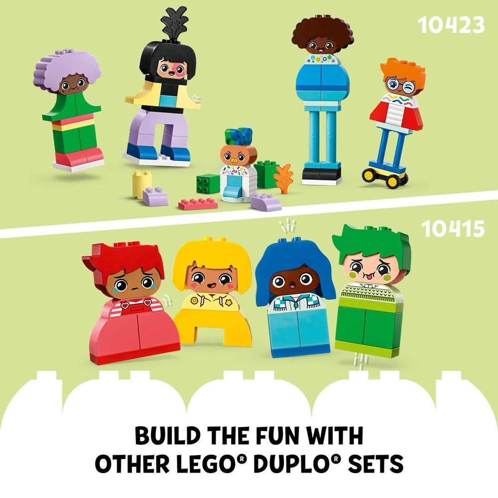 LEGO DUPLO mix-and-match playset supports imaginative storytelling and fine motor skills.