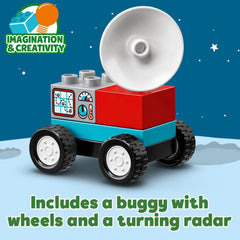 LEGO DUPLO Town Space Shuttle Mission opening body invites creative construction play.