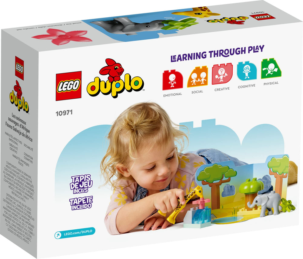 LEGO DUPLO Wild Animals of Africa 10-piece set ready for adventure and learning
