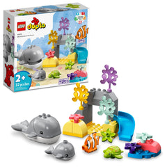 LEGO DUPLO Wild Animals Ocean Playmat with whale and turtle for imaginative sea adventures.