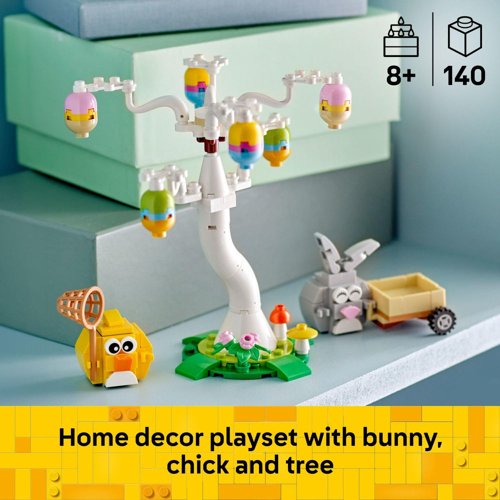 LEGO Easter Bunny brick-figures close-up shows charm and kid-friendly storytelling.