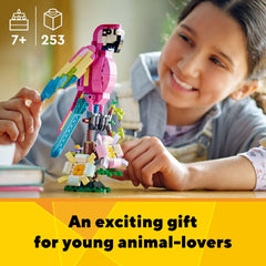 LEGO Exotic Pink Parrot assembly build offers a rewarding experience.