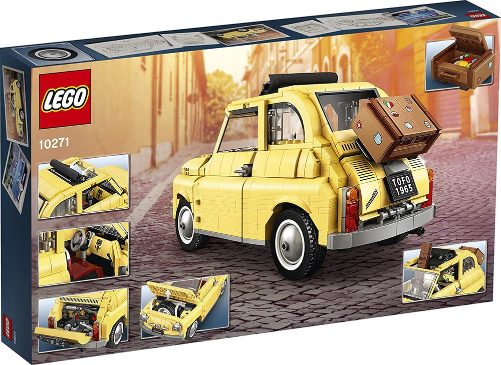 LEGO Fiat 500 10271 exterior display stands out in a collection.