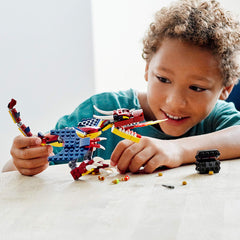 The LEGO Fire Dragon 31102 treasure chest elements unlock storytelling and treasure hunts