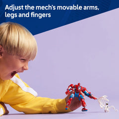 LEGO flexible web can be launched to trap villains in pretend battles.