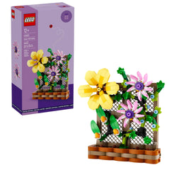 LEGO Flower Trellis Display bloom detail showcases bright spring blooms for stylish shelves