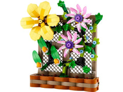 LEGO Flower Trellis Display wall-hanging option saves shelf space while elevating style