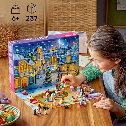LEGO Friends Advent Calendar 2025 sleepover setup with beds and cozy accessories.