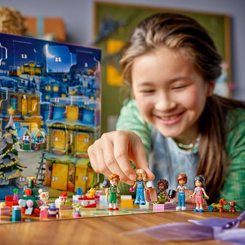 LEGO Friends Advent Calendar 2025 sofa area with seating and bedtime details for cozy scenes.