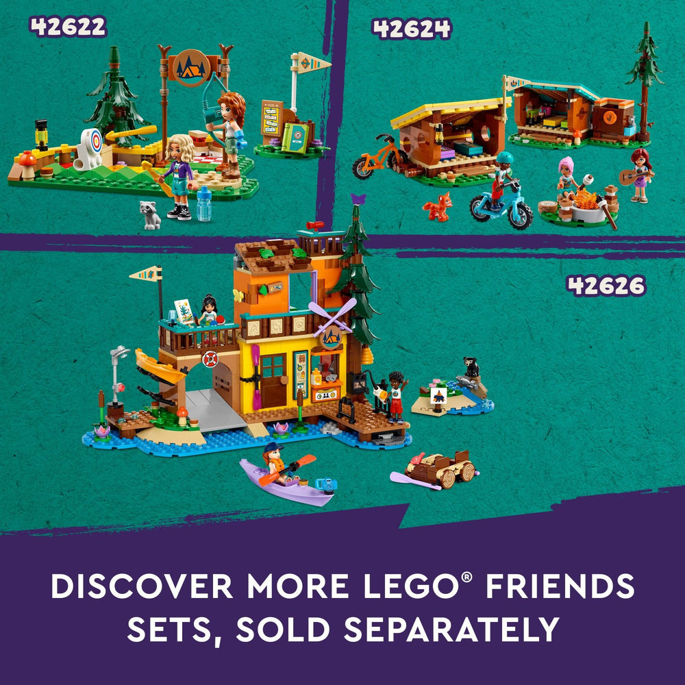 LEGO Friends Adventure Camp canoe setup supports lakeside adventures