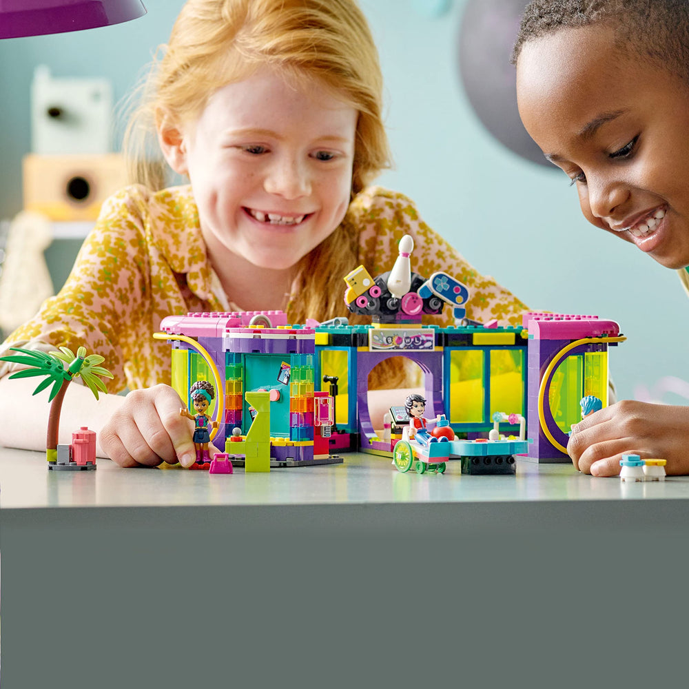 LEGO Friends Andrea skating on a spinning floor inspires imaginative play and storytelling.