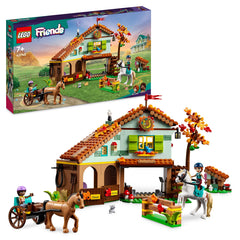 LEGO Friends Autumn's Horse Stable front view invites imaginative play with a two-story design