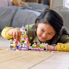 LEGO Friends Baking Competition ingredients wheel spins for dynamic prep.