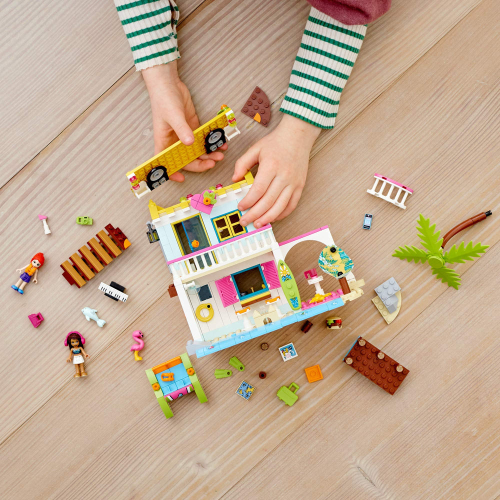 LEGO Friends Beach House 41428 surfboard for active beach-themed adventures