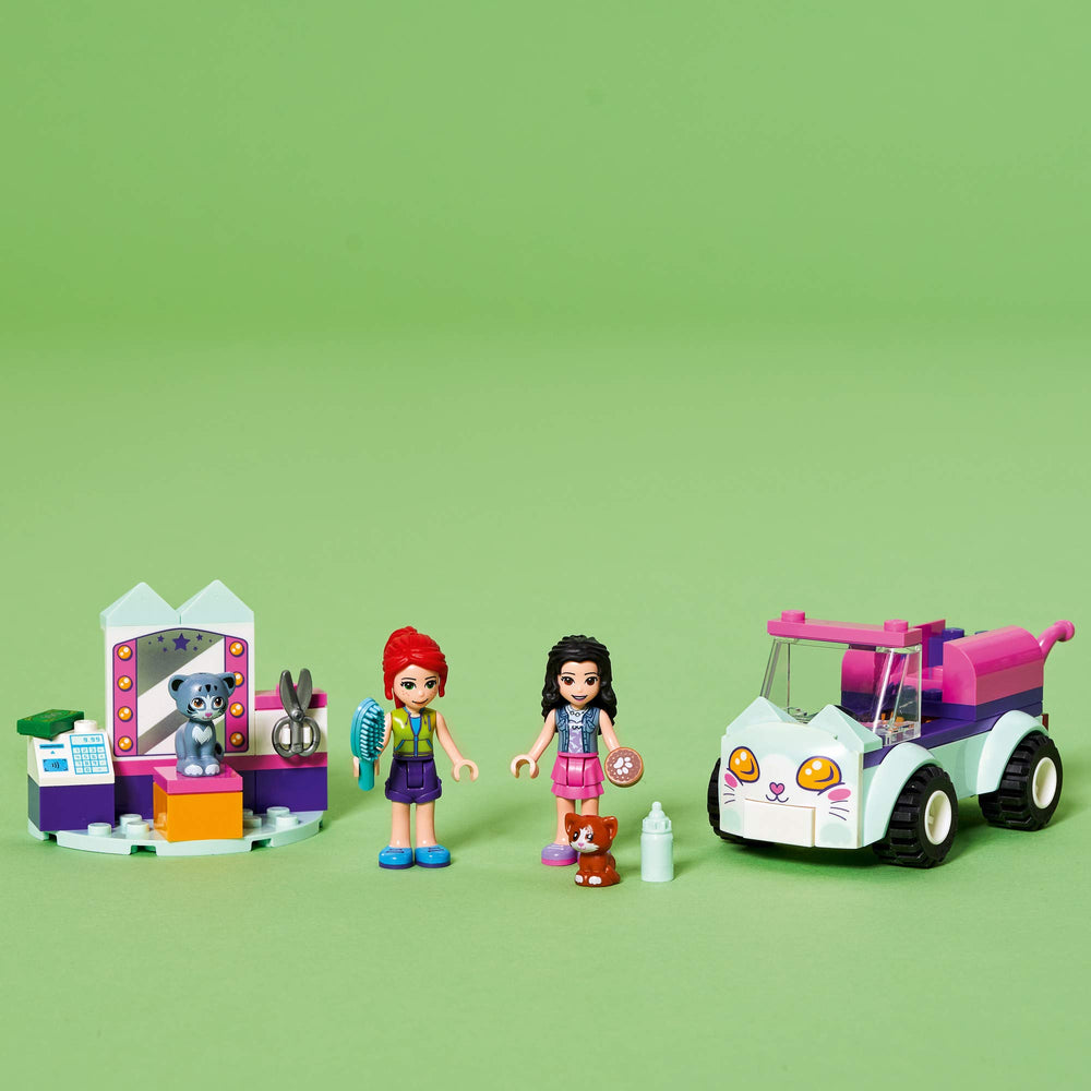 LEGO Friends Cat Grooming Car salon details for flexible play