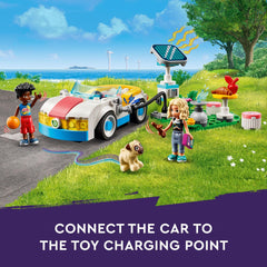 LEGO Friends Electric Car and Charger mini-dolls interact in storytelling and friendship play