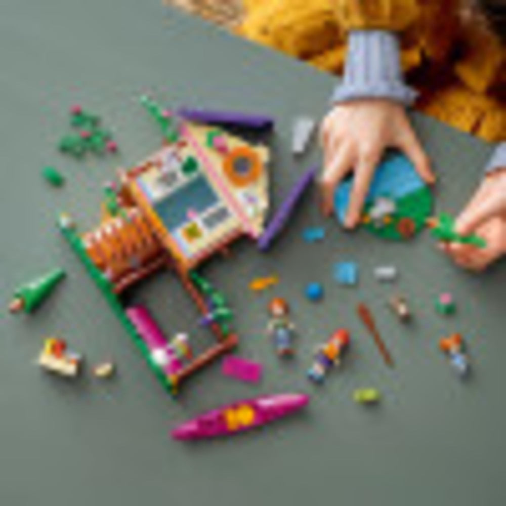 LEGO Friends Forest House 41679 patio barbecue scene for pretend meals