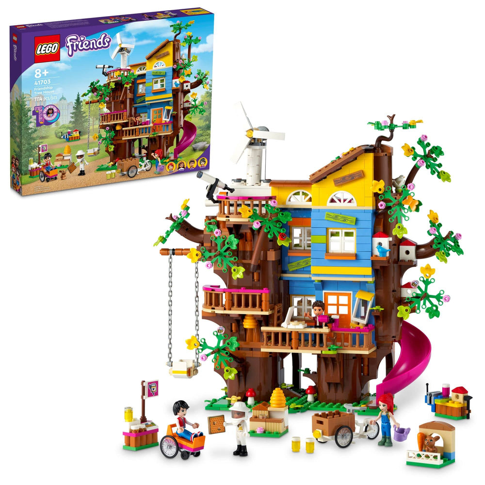 LEGO Friends Friendship Tree House exterior promotes collaborative play and imaginative exploration.
