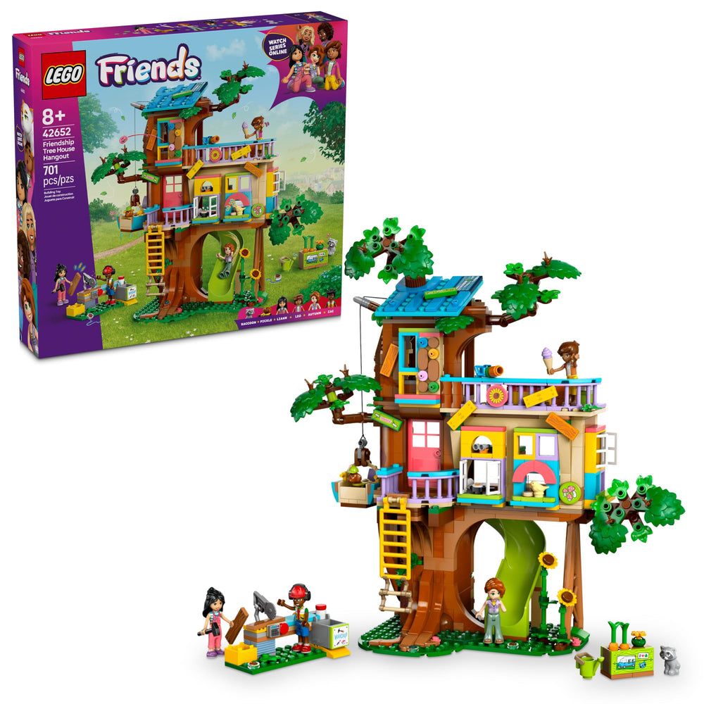 LEGO Friends Friendship Tree House Hangout front view invites imaginative play