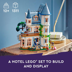LEGO Friends front desk check-in area enhances role-play and guest service scenarios.