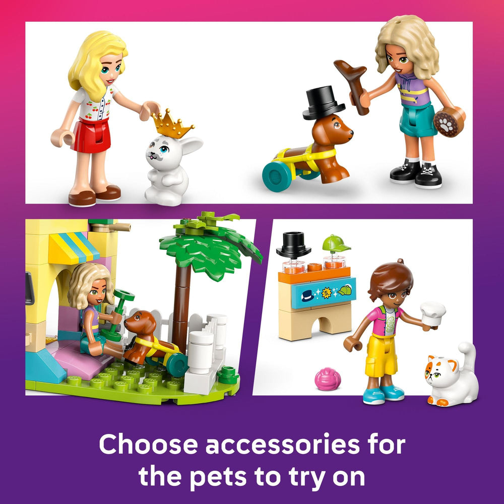 LEGO Friends grooming station elevator provides interactive pet care play