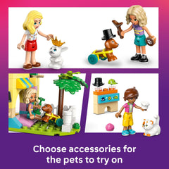 LEGO Friends grooming station elevator provides interactive pet care play