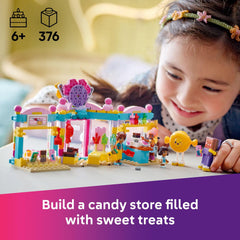 LEGO Friends Heartlake City Candy Store giant lollipop highlights sweet shop fun