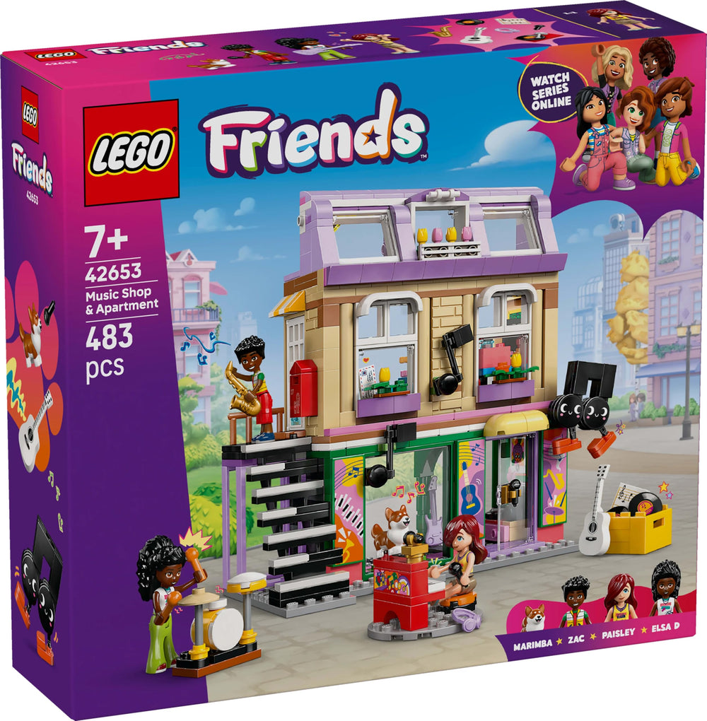 LEGO Friends keyboard stairs invite dynamic pretend play