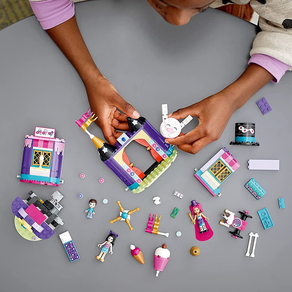 LEGO Friends Magical Funfair Stalls levitation trick adds magical performance moments