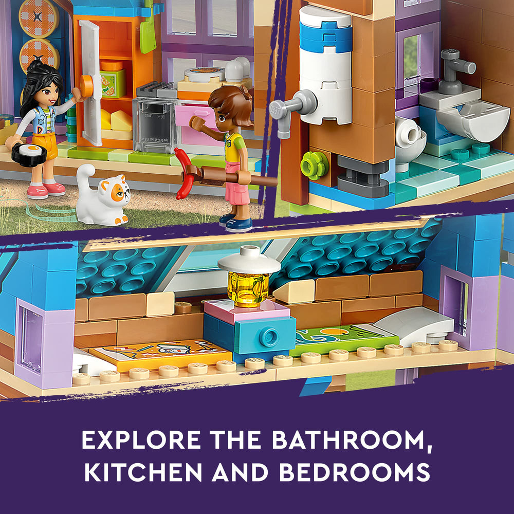 LEGO Friends Mobile Tiny House interior bathroom and bunks for the dolls