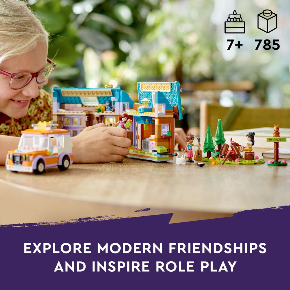 LEGO Friends Mobile Tiny House interior kitchen area with fridge and oven for imaginative meals
