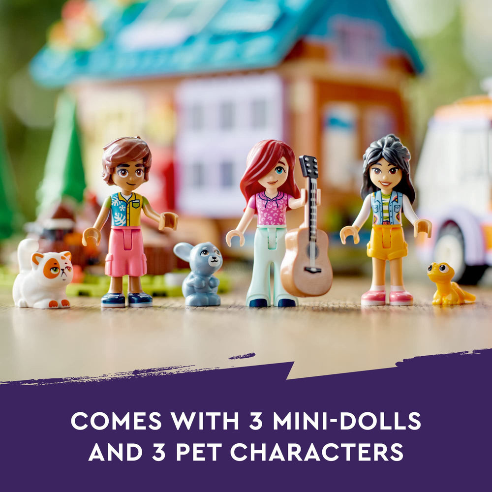 LEGO Friends Mobile Tiny House toy car towing the mobile home for on the go play
