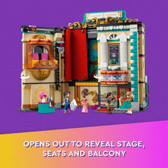 LEGO Friends orchestra and balcony seating for imaginative audience scenes.