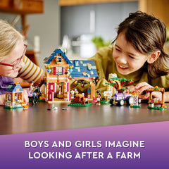 LEGO Friends Organic Farm House 41721 — bedroom with outdoor staircase for adventures