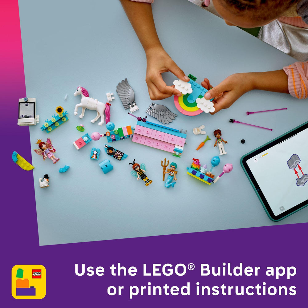 LEGO Friends Paisley fairy wings pose adds sparkle to pretend parties and photos.