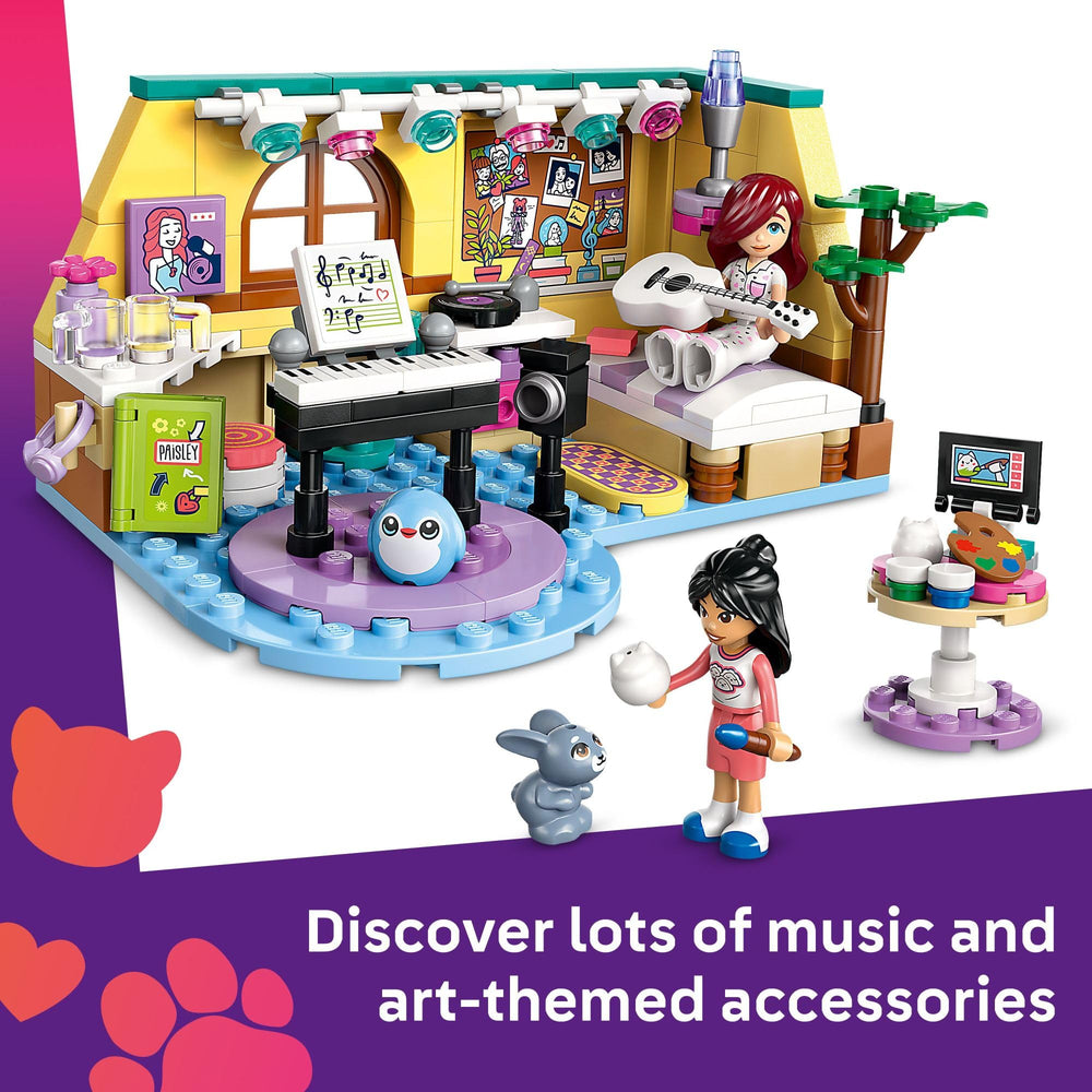 LEGO Friends Paisley’s Room plushie-style piece for cozy scenes